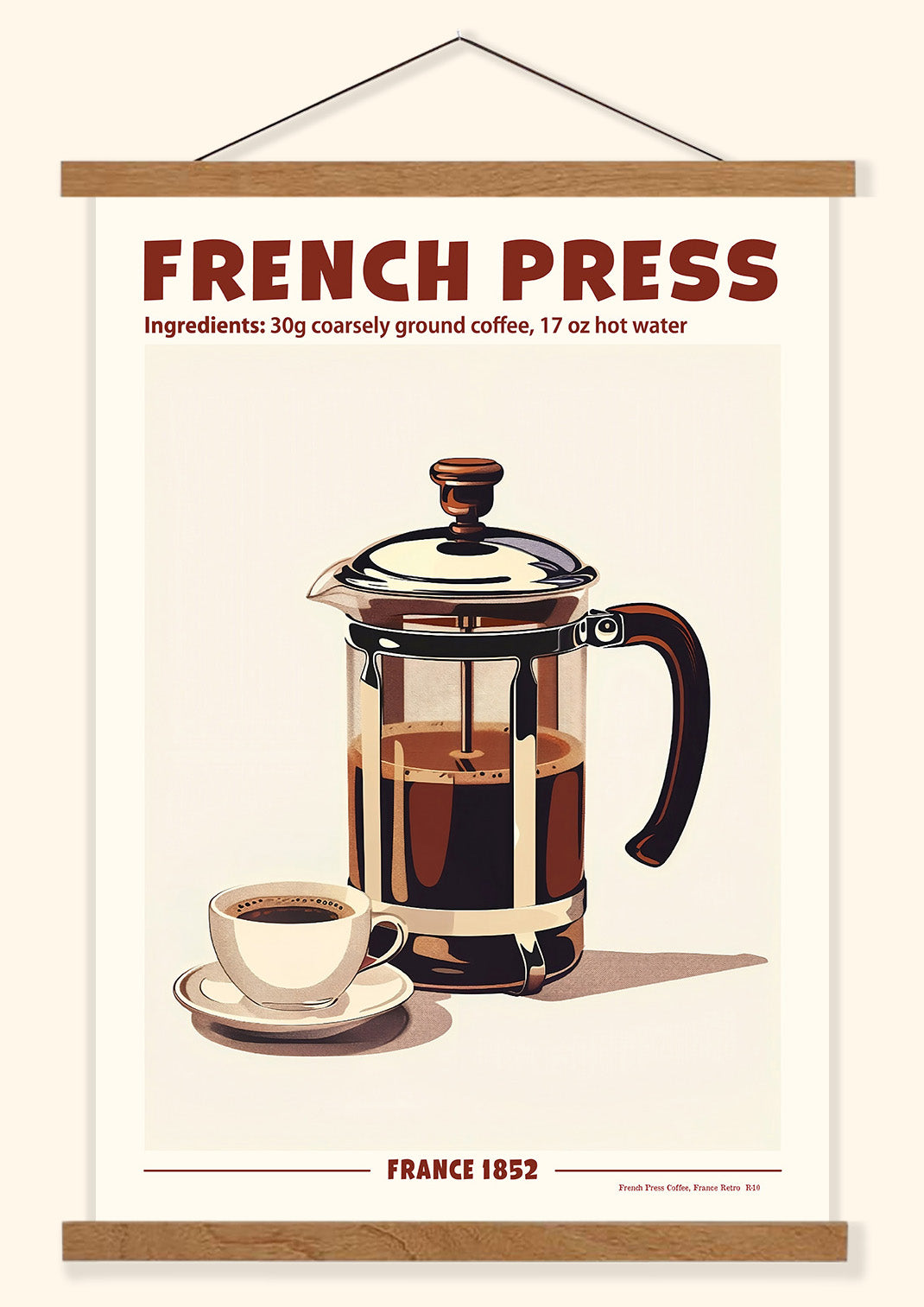 French Press Coffee (Retro) | France