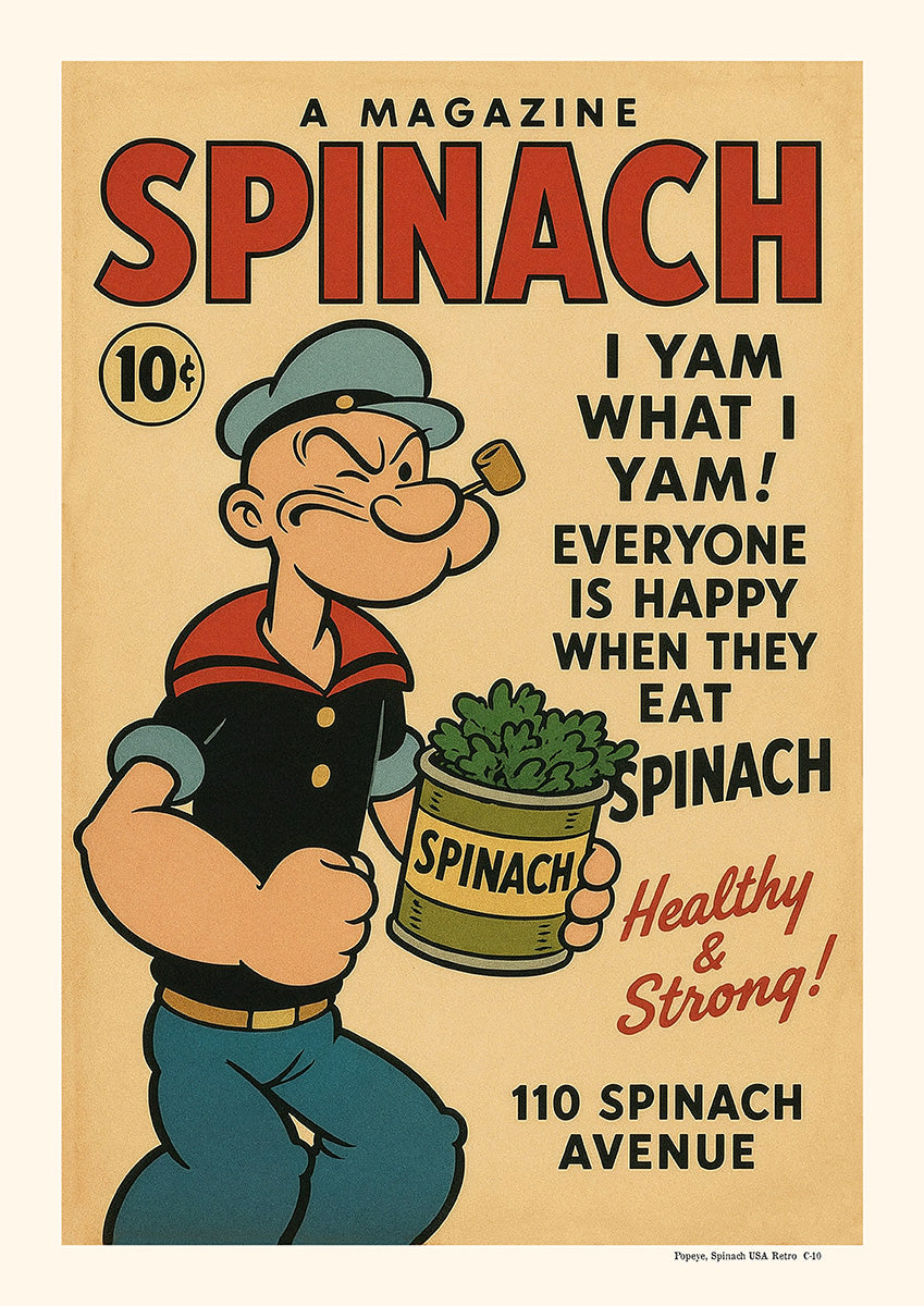Popeye, Spinach (Retro)  | USA