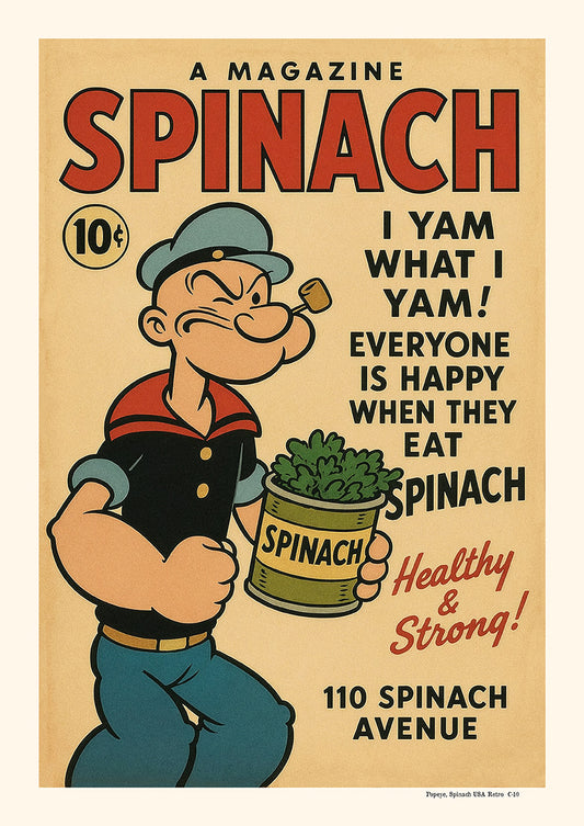 Popeye, Spinach (Retro)  | USA