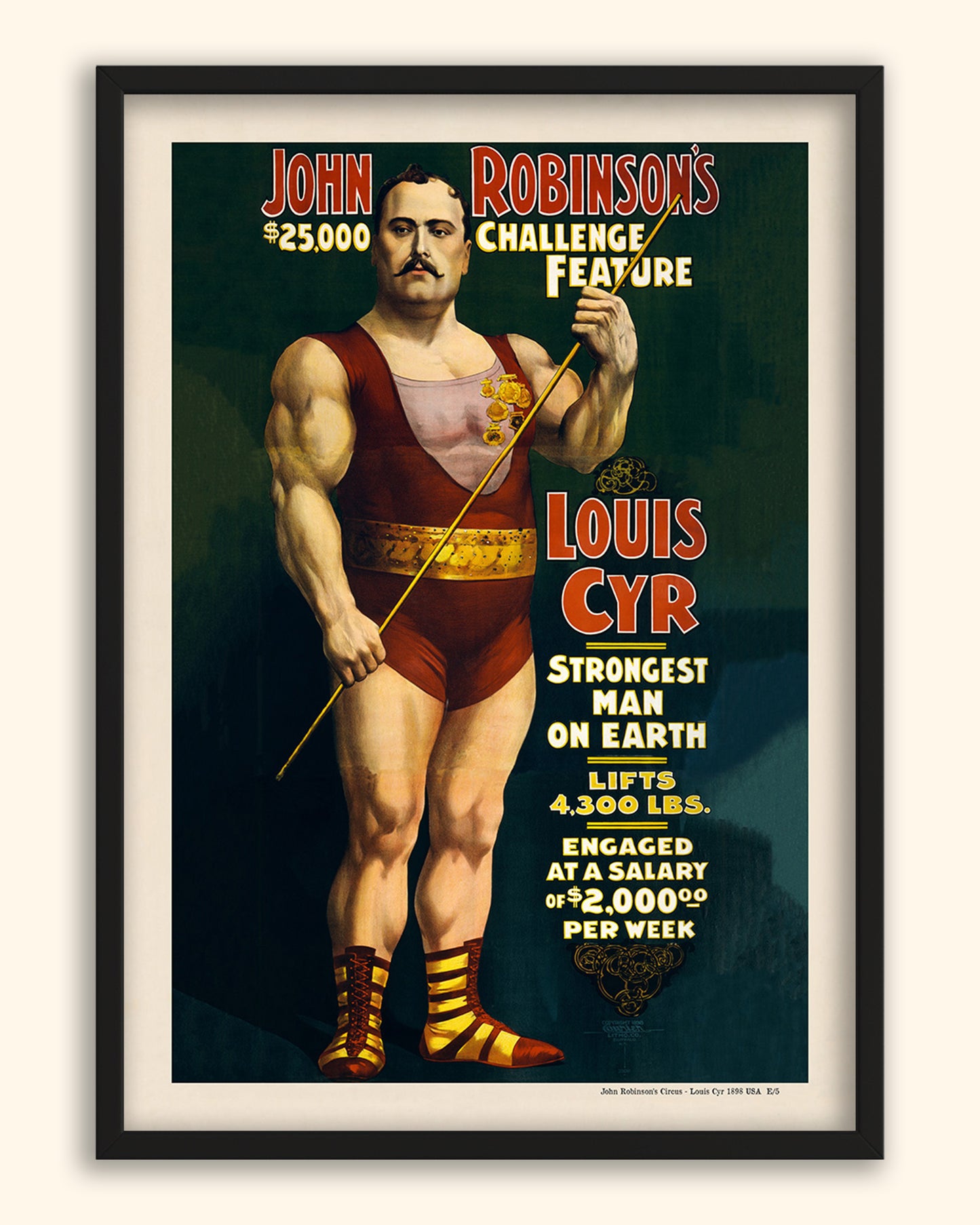 John Robinson’s Circus - Louis Cyr 1898 | USA