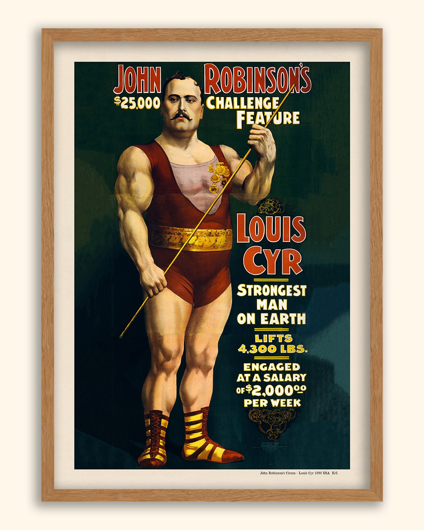 John Robinson’s Circus - Louis Cyr 1898 | USA