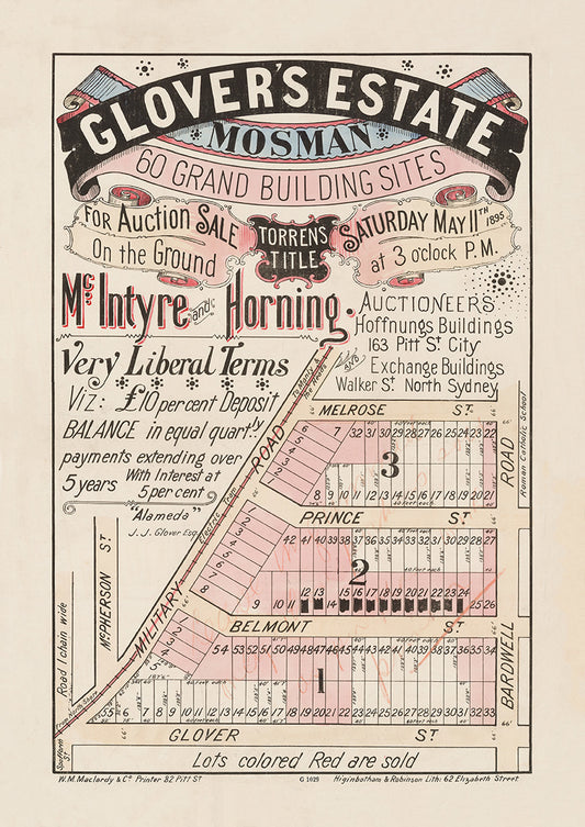 Mosman NSW - Subdivision 1895 | Australia
