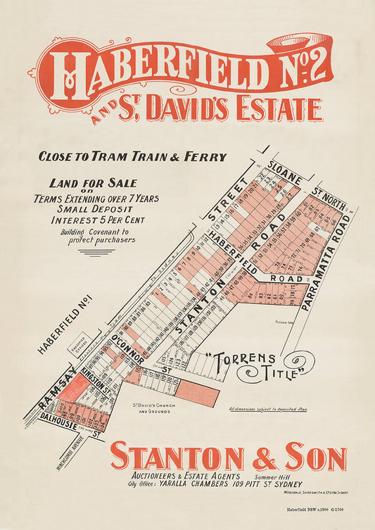 Haberfield NSW - Subdivision c.1900 | Australia