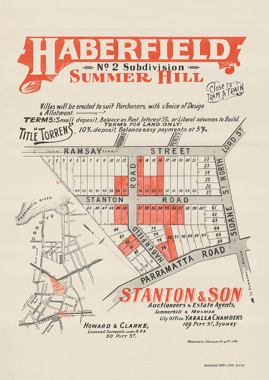 Haberfield NSW - Subdivision c.1900 | Australia