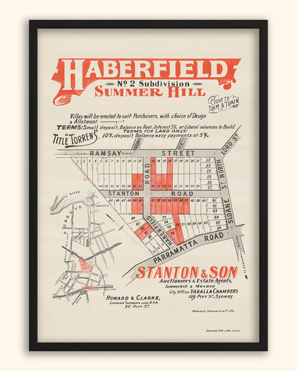 Haberfield NSW - Subdivision c.1900 | Australia