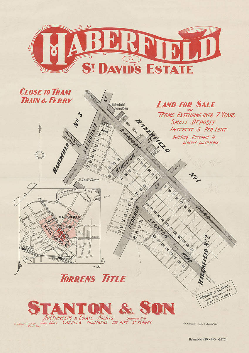 Haberfield NSW - Subdivision c.1900 | Australia