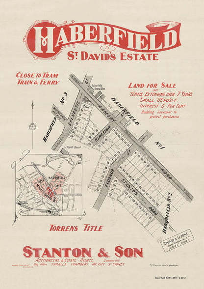 Haberfield NSW - Subdivision c.1900 | Australia