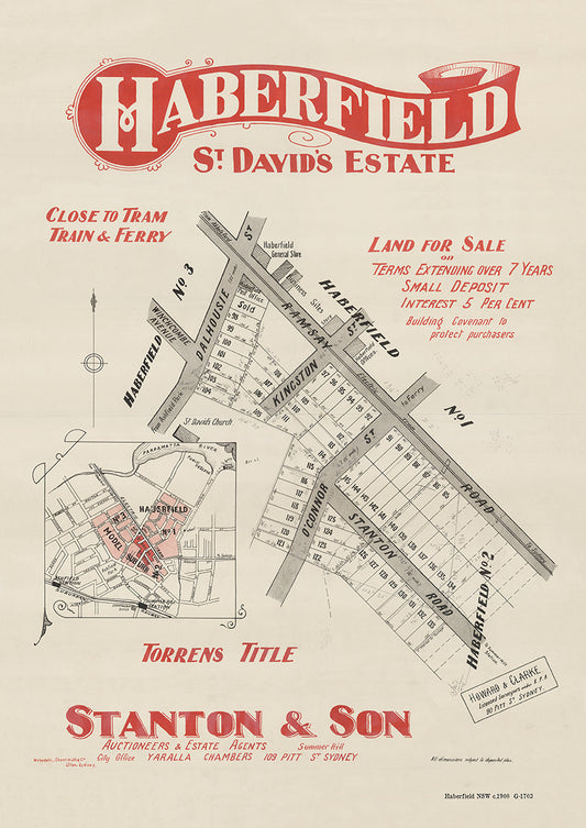 Haberfield NSW - Subdivision c.1900 | Australia