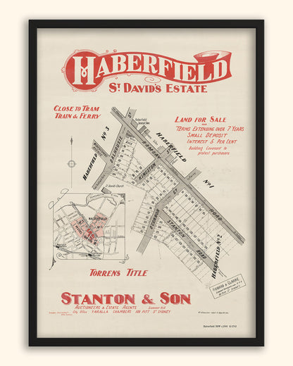 Haberfield NSW - Subdivision c.1900 | Australia