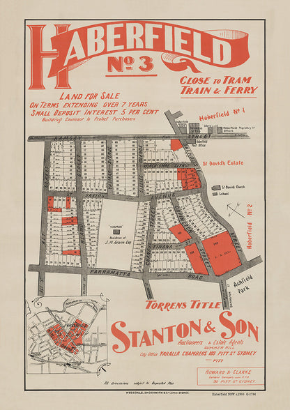 Haberfield NSW - Subdivision c.1900 | Australia