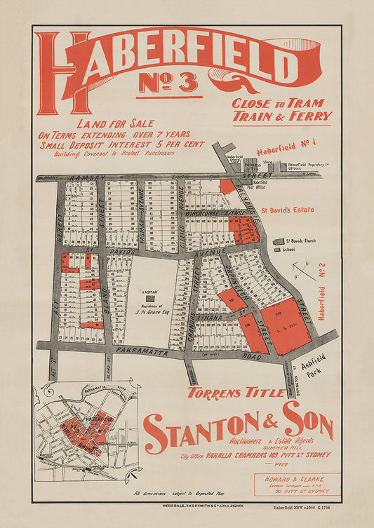Haberfield NSW - Subdivision c.1900 | Australia