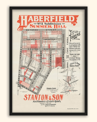 Haberfield NSW - Subdivision c.1900 | Australia