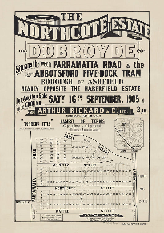 Haberfield NSW - Subdivision 1905 | Australia