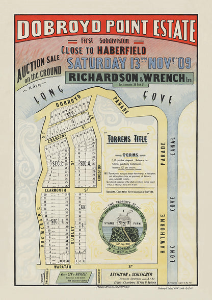 Dobroyd Point NSW - Subdivision 1909 | Australia