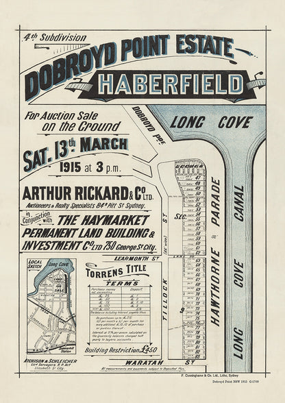 Dobroyd Point NSW - Subdivision 1915 | Australia