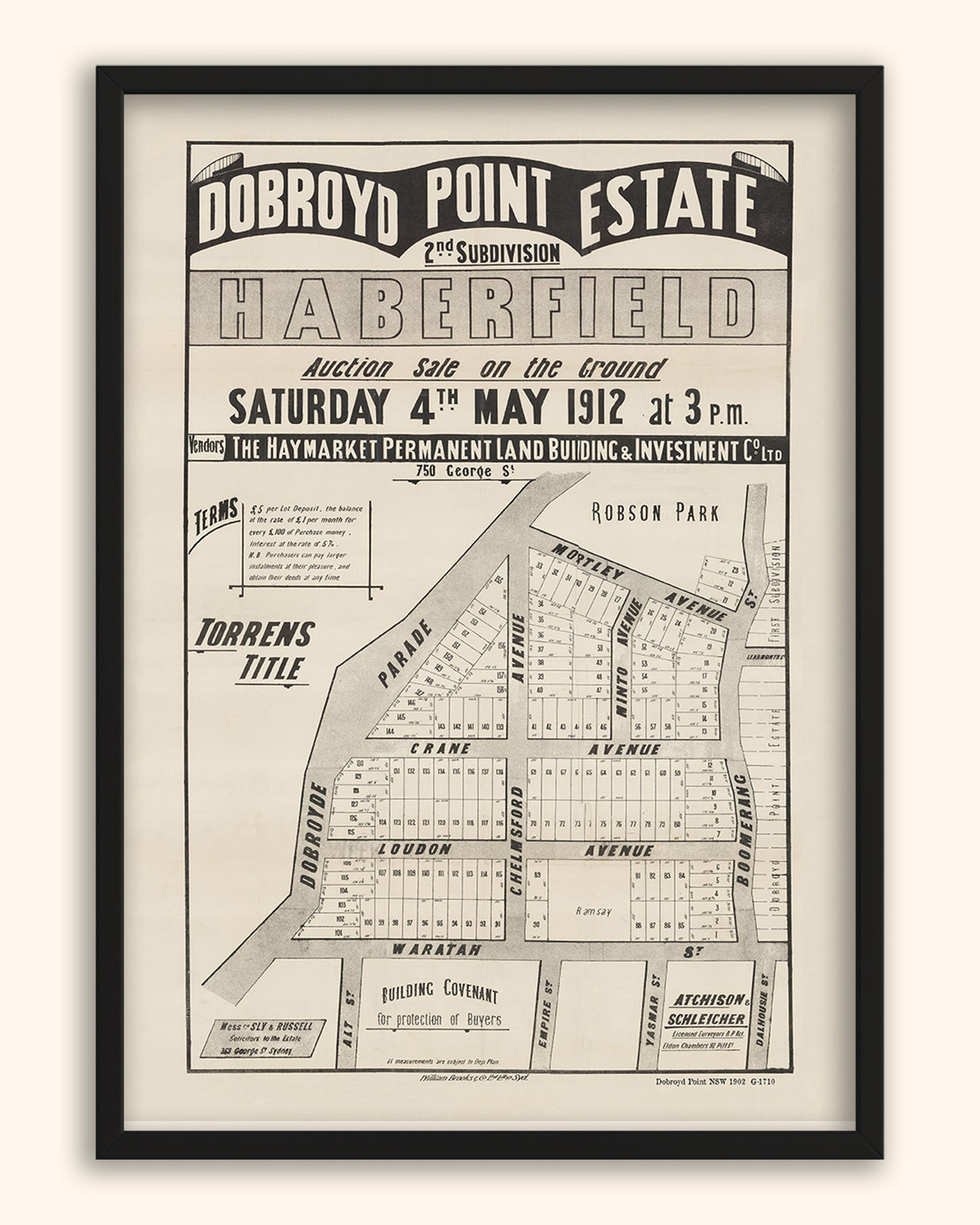 Dobroyd Point NSW - Subdivision 1912 | Australia