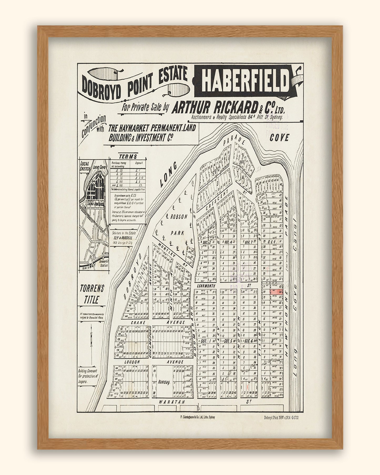 Dobroyd Point NSW - Subdivision c.1914 | Australia