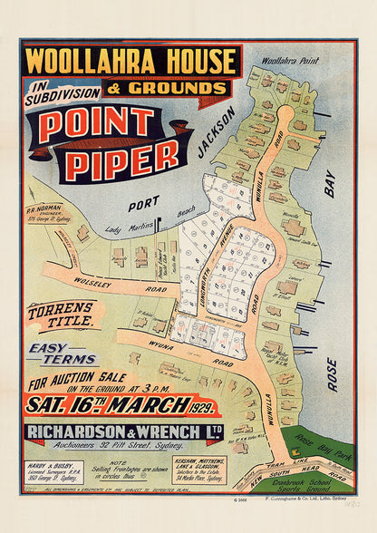 Point Piper NSW - Subdivision 1929 | Australia