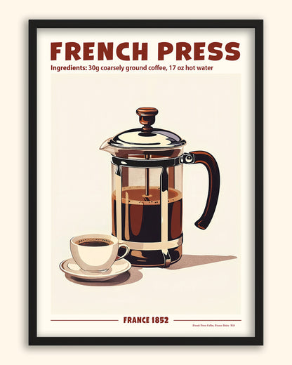 French Press Coffee (Retro) | France