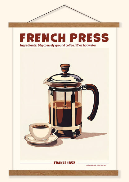 French Press Coffee (Retro) | France