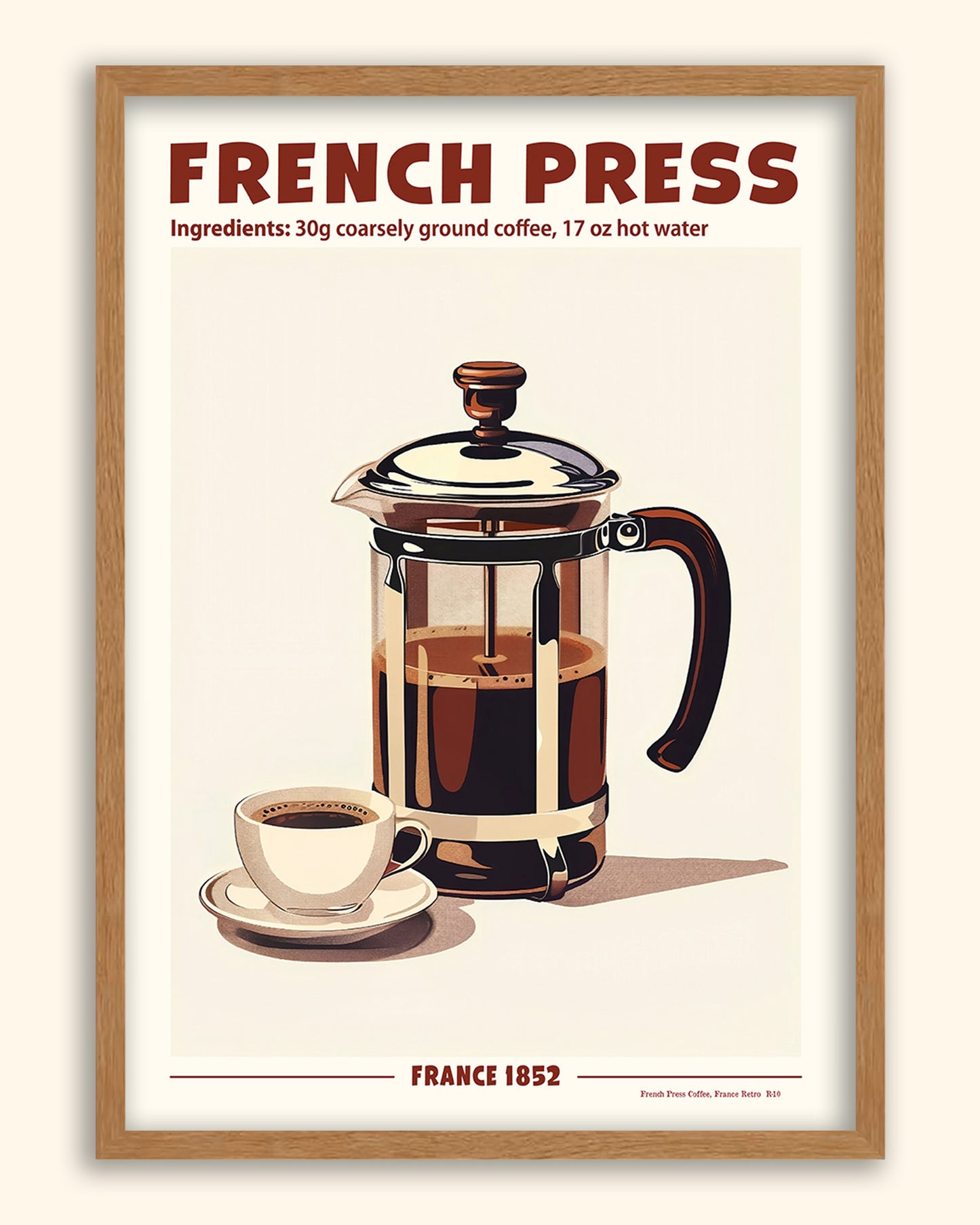 French Press Coffee (Retro) | France