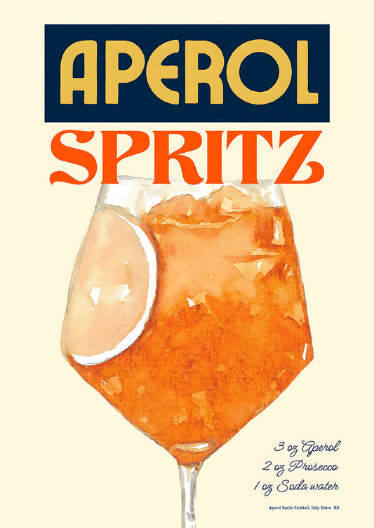 Aperol Spritz Cocktail (Retro) | Italy