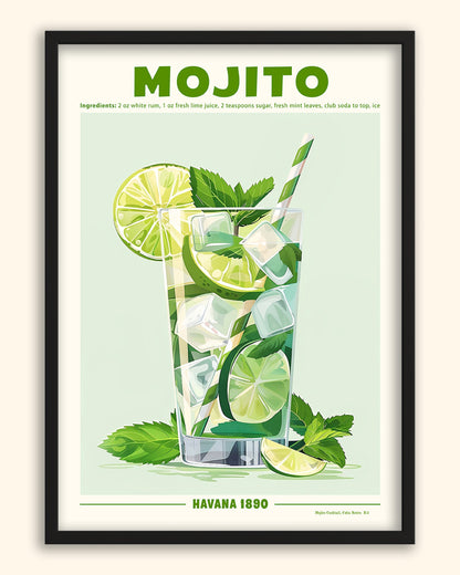 Mojito Cocktail (Retro) | Cuba