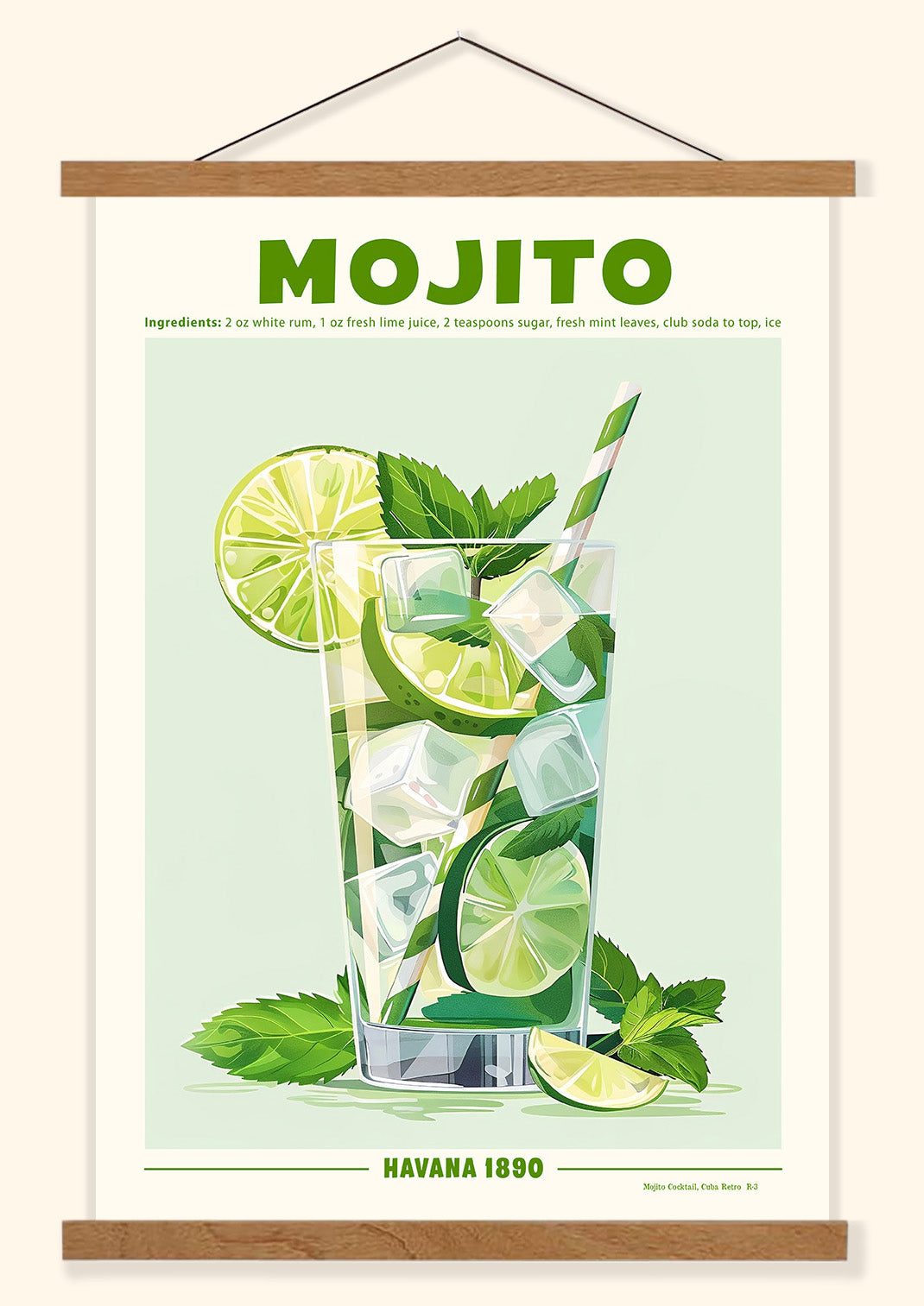 Mojito Cocktail (Retro) | Cuba