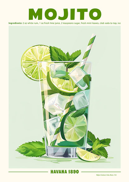 Mojito Cocktail (Retro) | Cuba
