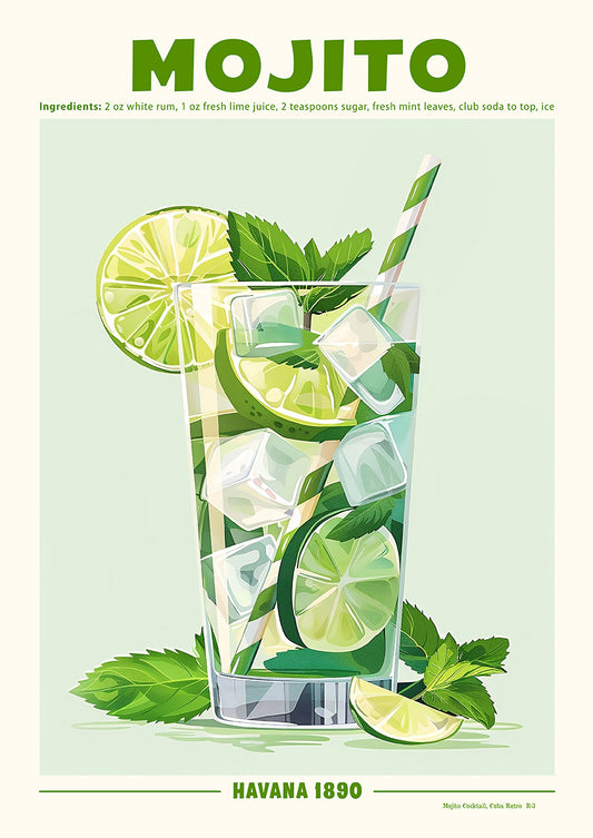 Mojito Cocktail (Retro) | Cuba