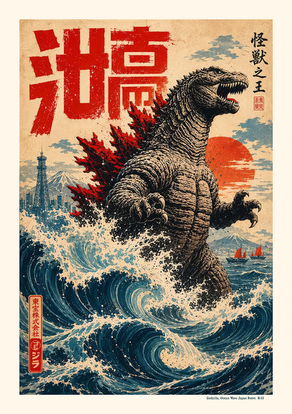 Godzilla, Ocean Wave (Retro) | Japan