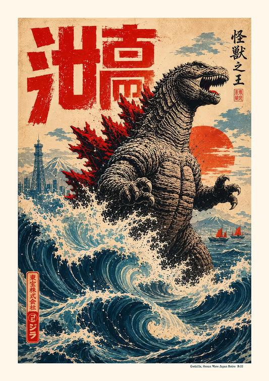 Godzilla, Ocean Wave (Retro) | Japan
