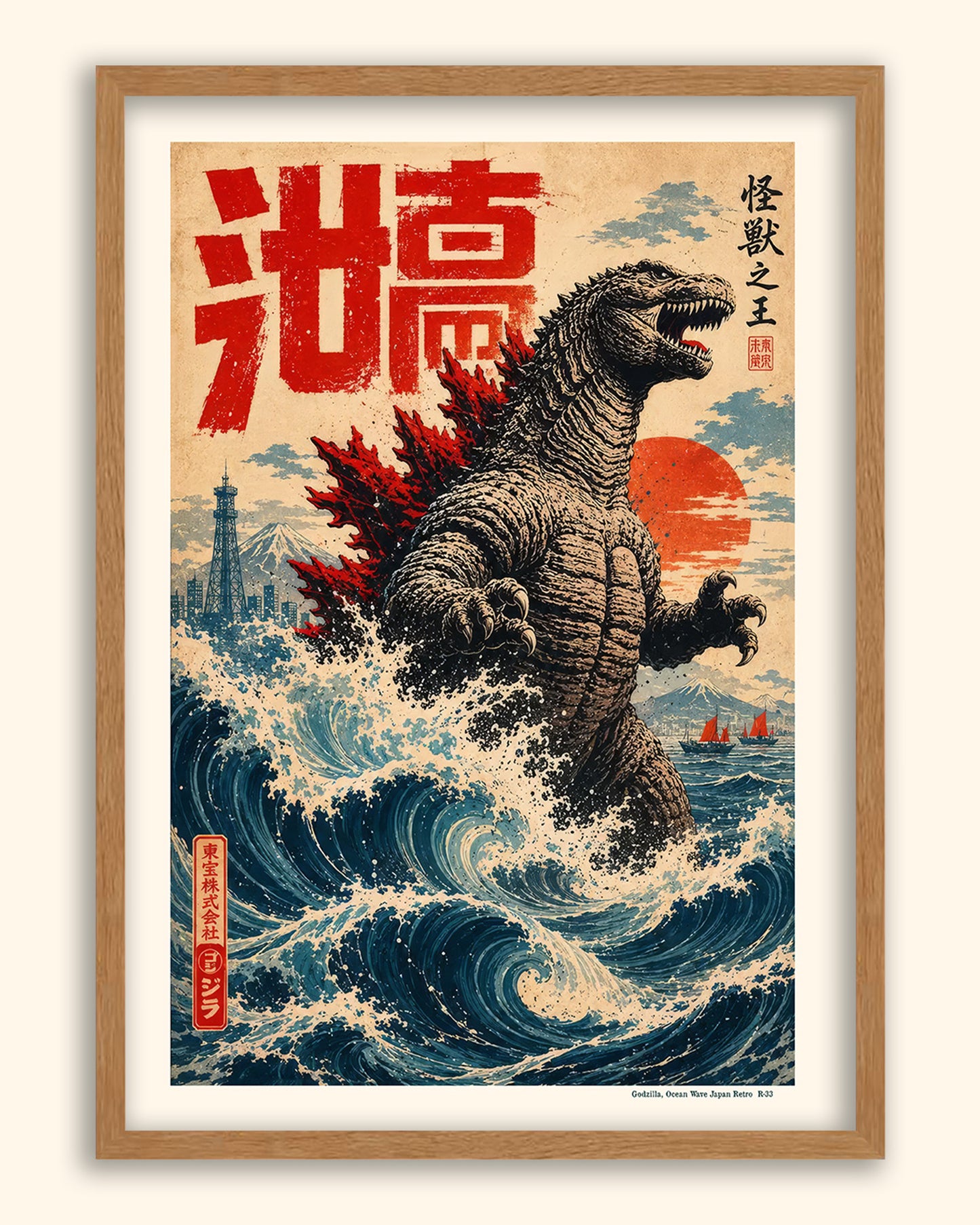 Godzilla, Ocean Wave (Retro) | Japan