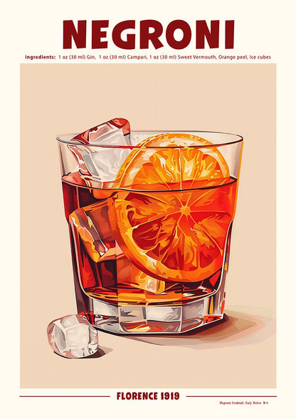 Negroni Cocktail (Retro) | Italy