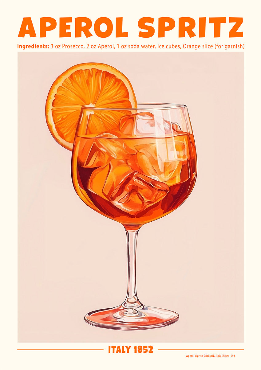 Aperol Spritz Cocktail (Retro) | Italy